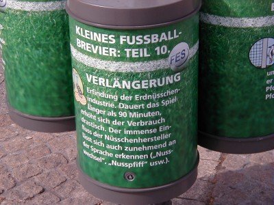 VerlÃ¤ngerung
Keywords: Frankfurt Main Fussballweltmaisterschaft FuÃŸballweltmeisterschaft MÃ¼lltonne MÃ¼lltonnen Papierkorb PabierkÃ¶rbe FES Frankfurter Entsorgungs Service WM Fussball FuÃŸball Fussballspiel FuÃŸballspiel Regel Regeln VerlÃ¤ngerung